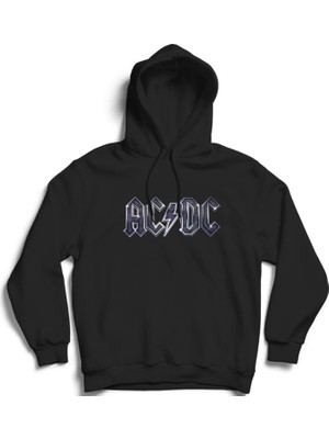 The Fame Acdc, Metalic Logo, Rock Metal Müzik Grubu Kapüşonlu Sweatshirt Hoodie