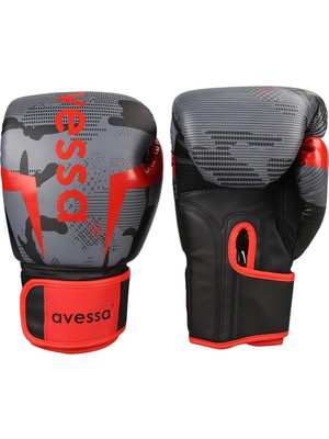Avessa RING-316 Boks Eldiveni 16 Oz Siyah Suni Deri Antibakteriyel Kullanım Amacı ile Tasarlandı