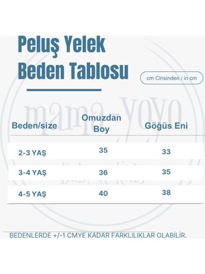 Mama Yoyo Peluş  Yelek - Gri