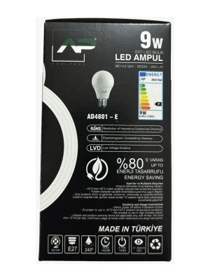 Uzmlight Adal LED Ampul 9W 6500K 820 Lm