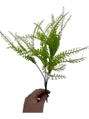 Ddtrend Yeşil Beyaz 5 Dallı Dekoratif Yapay Çiçek 5 Dal Demet Yapay Çiçek 30 cm