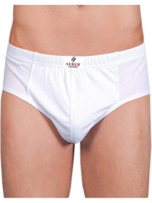 Seher Yıldızı Erkek Kom Slip (6 Adet) Beyaz