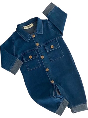 Bilge Bebek Erkek Bebek Kot Tulum - Bebek Doğum Hediyesi Baby Gift