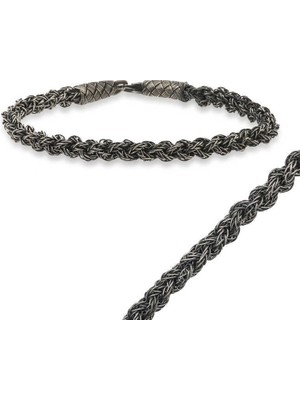 Serra Jewels Gümüş Kazaziye Örgü Bileklik
