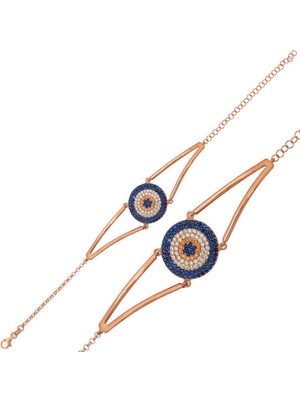 Serra Jewels Gümüş Rose Nazar Bayan Bileklik