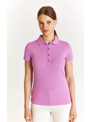 U.S. Polo Assn. Kadın Slim T-Shirt 50280057-VR037 50280057-VR037010