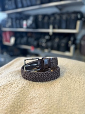 Trg Polo Bene 3,5 cm Örgü Desenli Erkek Kemeri