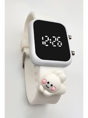 Tutkan Store Tavşan Figürlü LED Ekranlı Dijital Çocuk Kol Saati