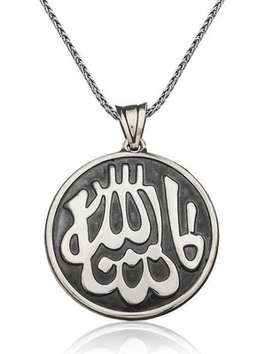 Serra Jewels Gümüş Maşallah Yazılı Kolye