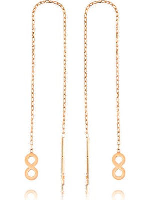 Serra Jewels Gümüş Zincirli Sonsuzluk Küpe