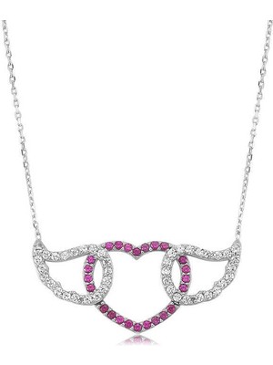 Serra Jewels Gümüş Kanatlı Kalp Bayan Kolye