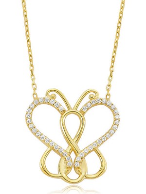 Serra Jewels Gümüş Sonsuzluk Kelebek Bayan Kolye
