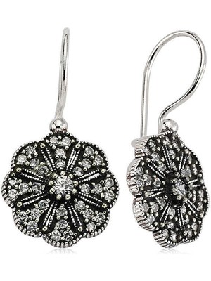 Serra Jewels Gümüş Sallantılı Çiçek Küpe