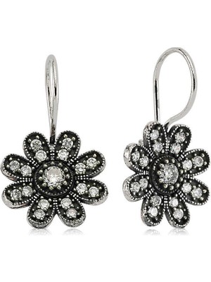 Serra Jewels Gümüş Sallantılı Çiçek Küpe