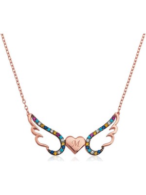 Serra Jewels Gümüş Kanatlı Kalp Kolye