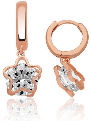 Serra Jewels Gümüş Üç Boyutlu Çiçek Küpe