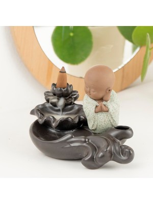 Mitr Zen Buddha Temalı Geri Akışlı Tütsülük