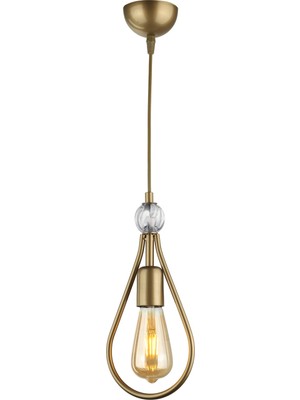 Woodhub Antre / Hol Riyad Tekli Avize Eskitme Metal 61-70 cm Sarı E27 20 x 68 1 Modern