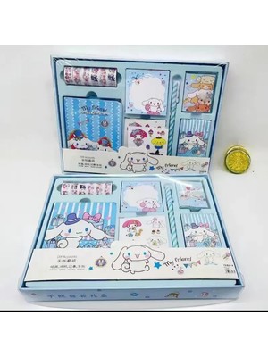 Meyra Accessories Cinnamoroll Kawaii Anime Dizüstü El Defteri Sevimli Karikatür Hediye Kutusu Okul Öncesi Hediye Seti