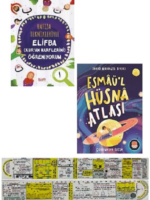 Hafıza Teknikleriyle Elifba Öğreniyorum - Esmaül Hüsna Atlası 2'li Kitap Set