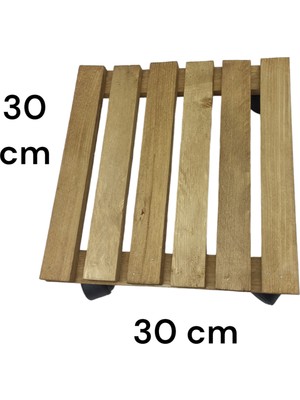 Egurra Tekerlekli Saksı Damacana ve Tüp Altlı Ahşap Tasarımlı