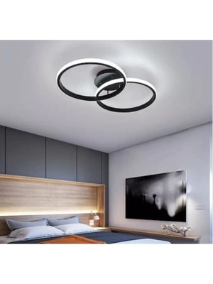 Woodhub 1 3 Renk Işıklı Kademeli Modern Plafonyer Power LED Avize Concept Ürün Koyu Kahve Modern Kahverengi