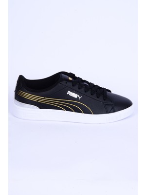 Puma 395085-02 Vikky V3 Metalic Shine Sneakers Rahat Taban Hafif Esnek Siyah-Gold Kadın Günlük Spor Ayakkabı