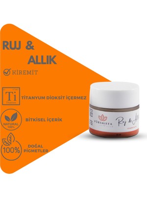 Pürshiffa Bitkisel İçerikli Doğal Ruj Allık  5 gr
