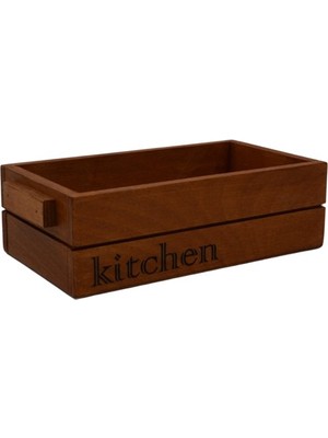 Tun's Atelier Kitchen Mutfak Organizer Ahşap 24CM x 14CM Genişlik 8cm Yükseklik