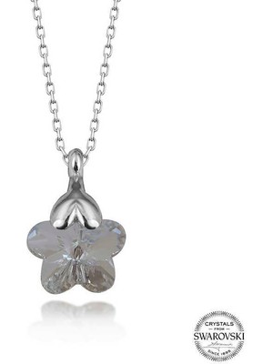 Serra Jewels Swarovski Crystal Taşlı Papatya Gümüş Kadın Kolye