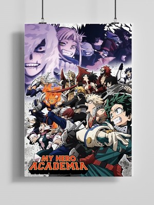 My Hero Academia Anime Dizi Film Posteri-Çerçevesiz Parlak Fotoğraf Kağıdı