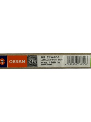 Osram Lumilux He 21W 830 3000K (Sarı Işık) G5 Duylu Floresan (2 Adet)