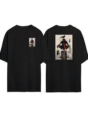 The Wert  Where Is Your Soul Ön Arka Baskılı Sıyah Oversize T-Shirt