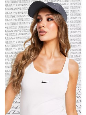 Nike Sportswear Cotton Tank White Pamuklu Askılı Düz Spor Kadın Atlet Beyaz