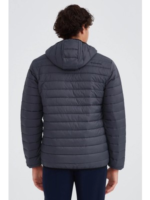 Skechers Essential Synthetic Fill Jacket Kapüşonlu Şişme Erkek Mont Gri