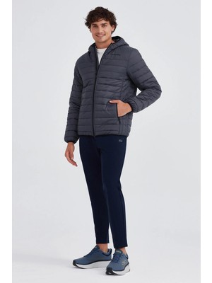 Skechers Essential Synthetic Fill Jacket Kapüşonlu Şişme Erkek Mont Gri