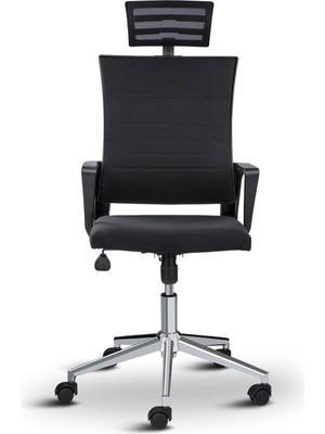 Asbir Mobilya Rigel Başlıklı Metal Ayaklı Çalışma Koltuğu Ofis Sandalyesi