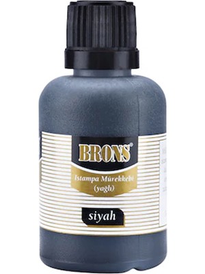 Brons Istampa Mürekkebi Yağlı 500 cc Siyah BR-320
