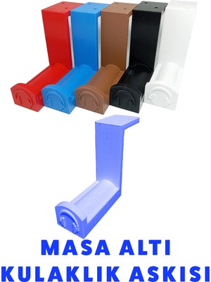 OG Bilişim Çok Amaçlı Masa Altı Kulaklık Askısı  - Kulaklık Standı Mavi