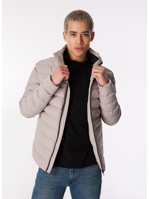 Denim Trip Slim Fit Gri Erkek Ceket DT10428_SLIM Fit Fermuarlı Gri Erke