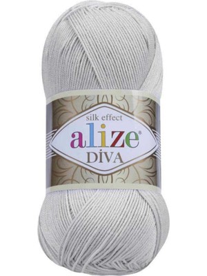 Alize 5 Adet Diva Merserize Ip Yazlık Bikini Bustiyer Bluz Örgü Ipi Açık Gri 168