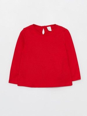 LC Waikiki Baby Bisiklet Yaka Basic Kız Bebek Tişört