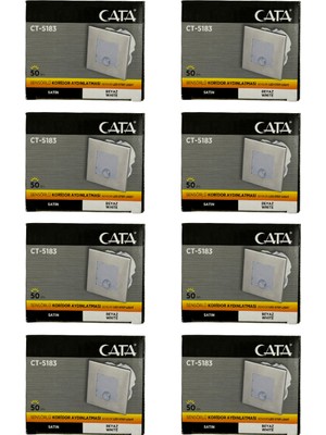 Cata CT-5183 1,5W 6400K (Beyaz Işık) Sensörlü Koridor Aydınlatması (8 Adet)