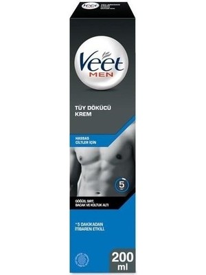 Hassas Ciltler İçin Veet Men Tüy Dökücü Krem 200 ml Dermatolojik Olarak Test Edilmiştir