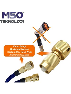 MSO Teknoloji Bahçe Sulama VIP Kalite Musluk Hortum Adaptör (MOD-A1A)