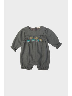 Layette Bg Store Kız Bebek Gri Tulum 23FW0LT7812