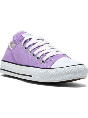 Tonny Black Unisex Lila Sneaker Ayakkabı Düz Taban Kadınlar İçin Rahat Kalıp