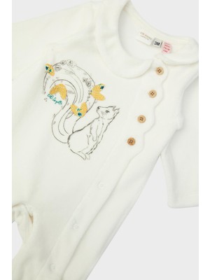 Layette Bg Store Kız Bebek Beyaz Tulum 23FW0LT7813