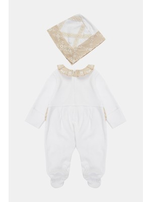 Layette Bg Store Kız Bebek Beyaz Tulum 23SS0LT7801