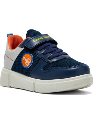 Tonny Black Çocuk  Lacivert Buz Rahat Kalıp Cırtlı Ayakkabı